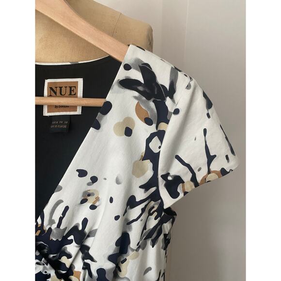 Nue by Shani V Neck Cotton Knee Length Dress size 6 - Picture 3 of 9